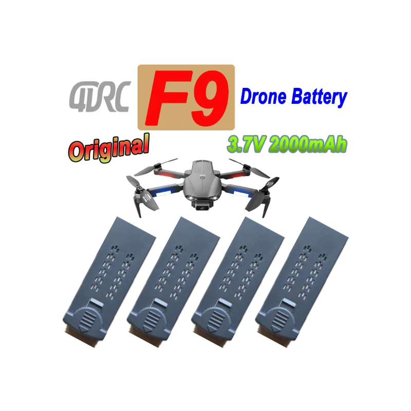 Batterie Li-Poly originale 3.7V 2000mAh pour Drone 4DRC F9 – Batterie de remplacement RC