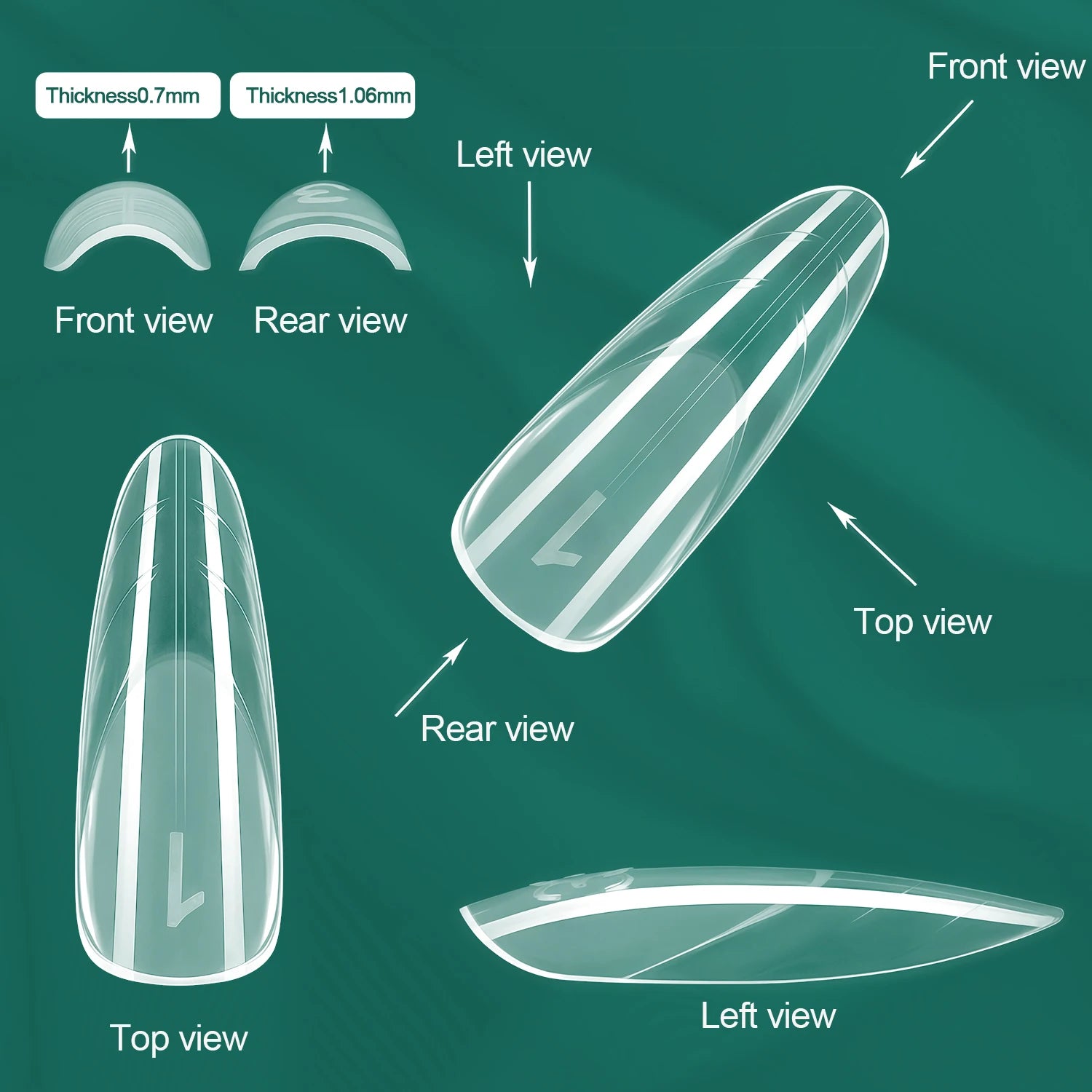 French Zone Nail Dual Forms 150 pcs