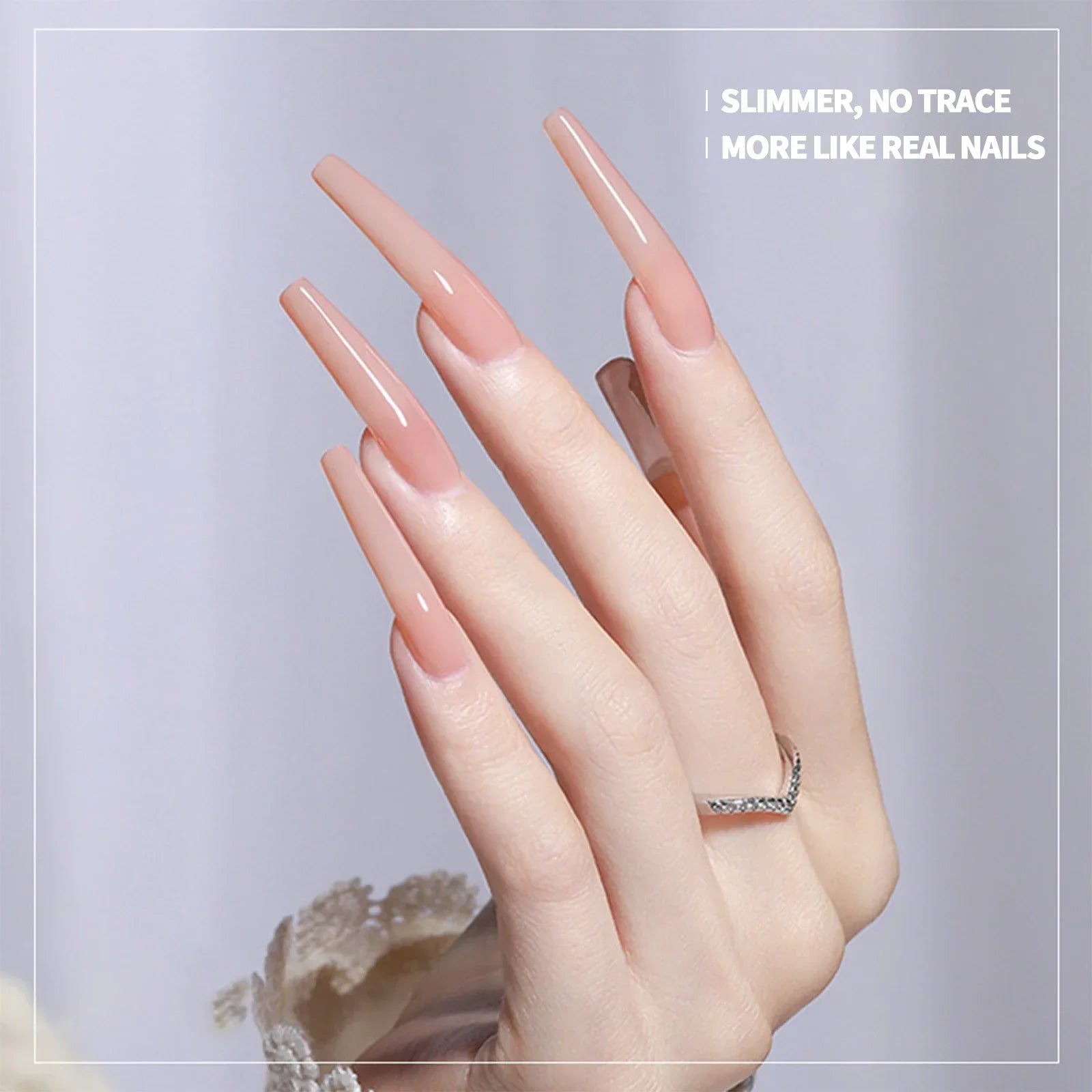 Faux Ongles XXL Cercueil Extra Long 120 pcs