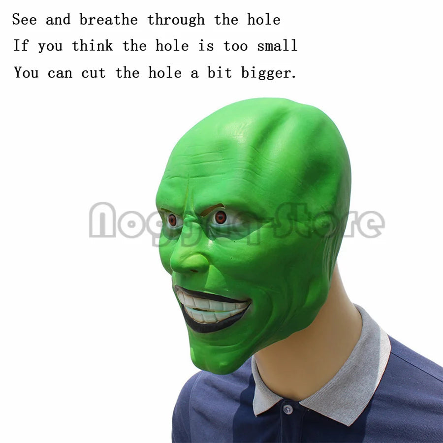 Masque de cosplay complet du film Rick, accessoires de costume de mardi gras, vert, drôle, Noël, carnaval, fête d'Halloween