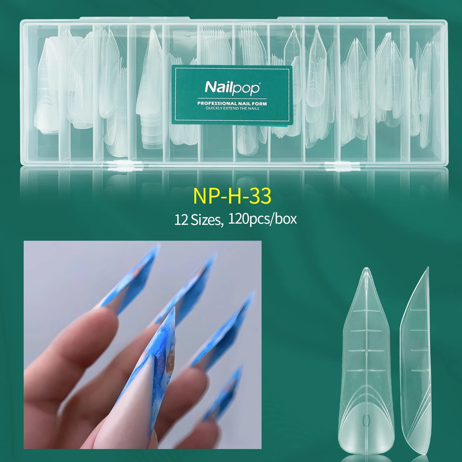 Kit de formes d’ongles doubles 6 en 1, 168 pièces