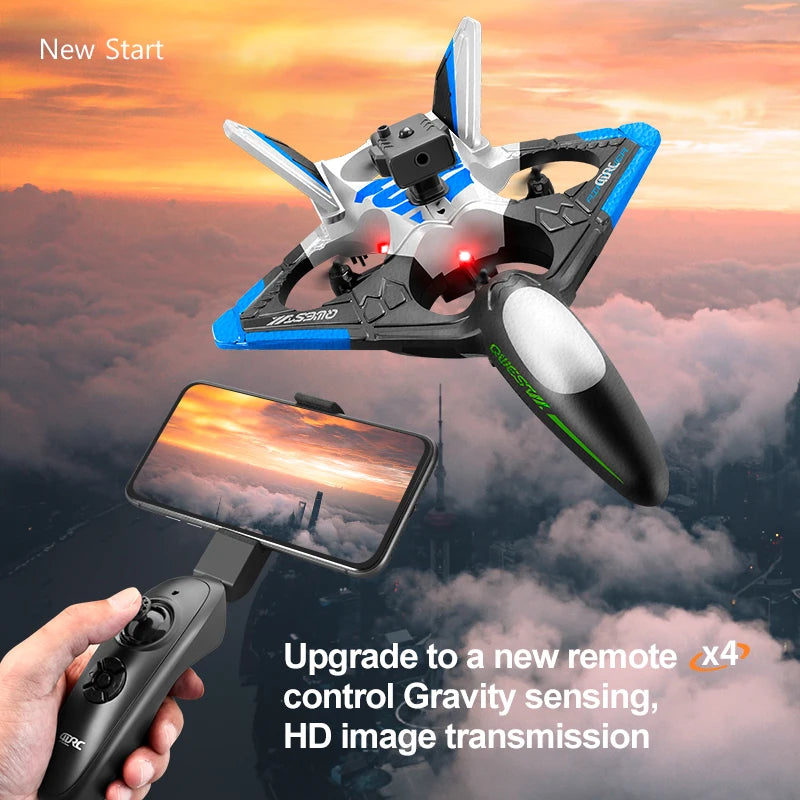 Avion RC en mousse V31 Pro avec caméra 6K et contrôle radio 2.4G