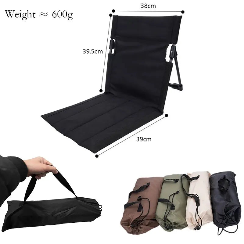 Coussin pliant en alliage d'aluminium pour Camping en plein air, chaise de pelouse pratique, chaise de plage, dossier, chaise de repos de balcon, mobilier d'extérieur