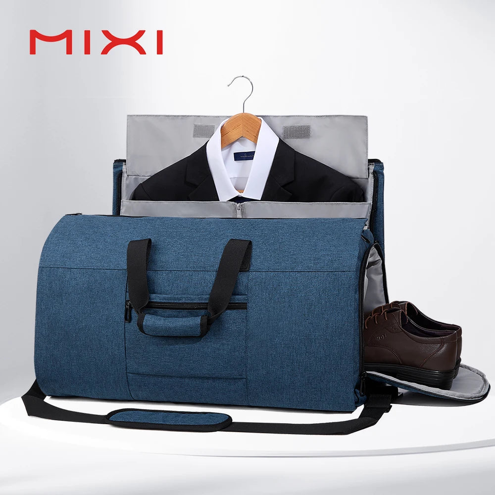 Sac à vêtements Mixi 56L – Sac de voyage convertible 2 en 1 pour hommes et femmes, suspendu pour robe ou costume