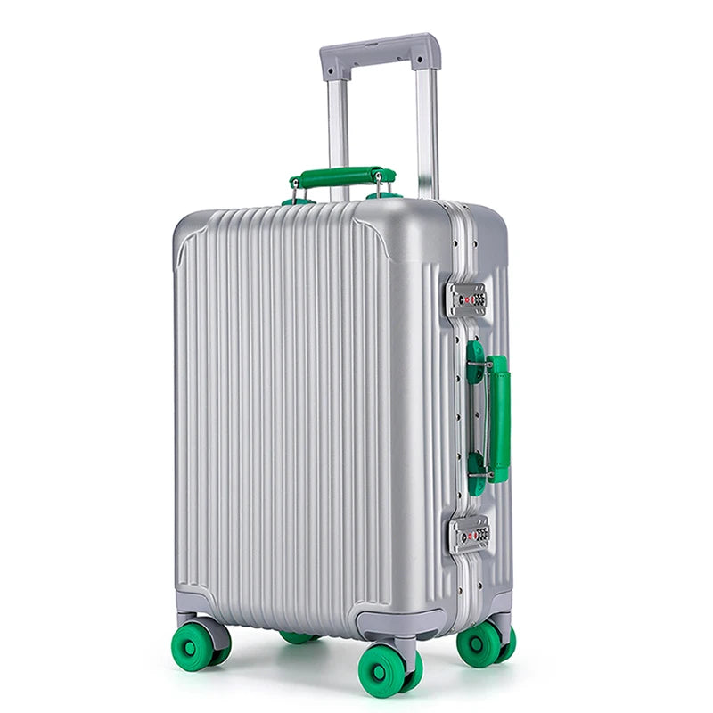 Bagage étudiant en PC + ABS avec cadre en aluminium – valise à roulettes, 20, 24 et 26 pouces