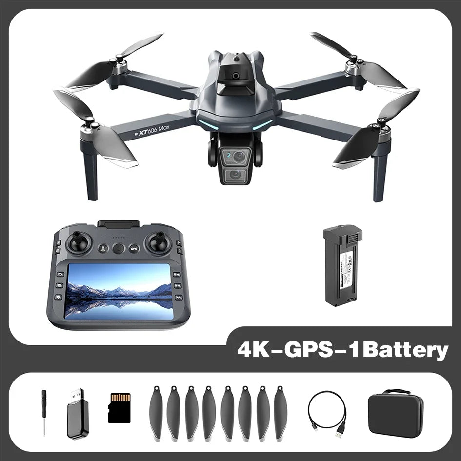 Drone Xiaomi Mijia XT606 GPS 8K professionnel avec double caméra HD, 360° d'évitement d'obstacles, 5G WiFi FPV avec écran, quadcopter