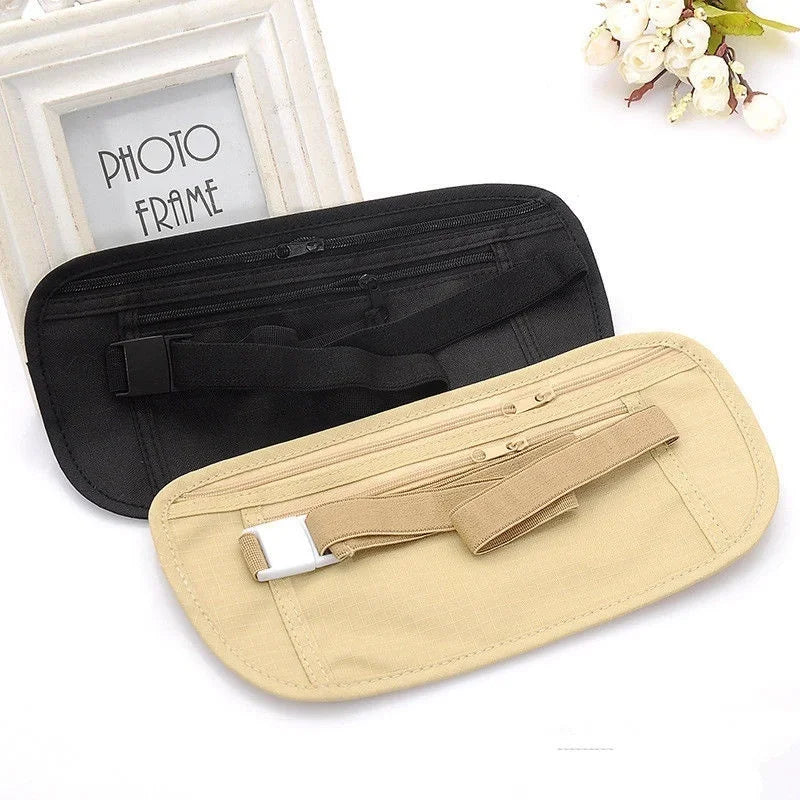 Pochette de voyage invisibles hommes et femmes, pour passeport, argent, portefeuille de sécurité GNE