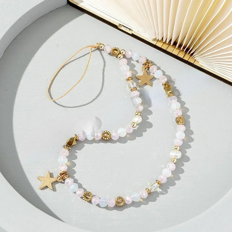Chaîne perlée pour téléphone portable, corde de suspension pour femmes, bijoux