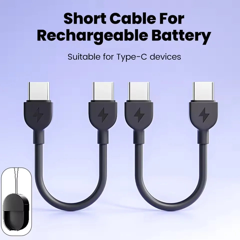 Câble court universel de charge rapide 60W, lanière portable porte-clés, double Type-C pour iPhone 15 / 16, Samsung, Xiaomi, Wrod