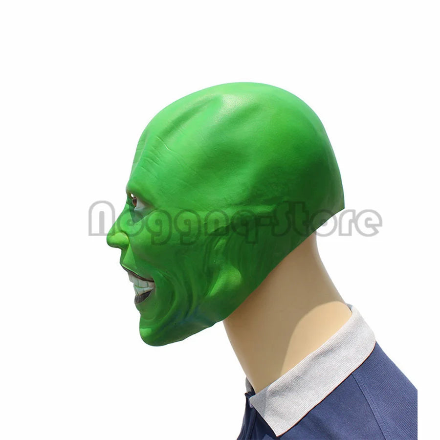 Masque de cosplay complet du film Rick, accessoires de costume de mardi gras, vert, drôle, Noël, carnaval, fête d'Halloween