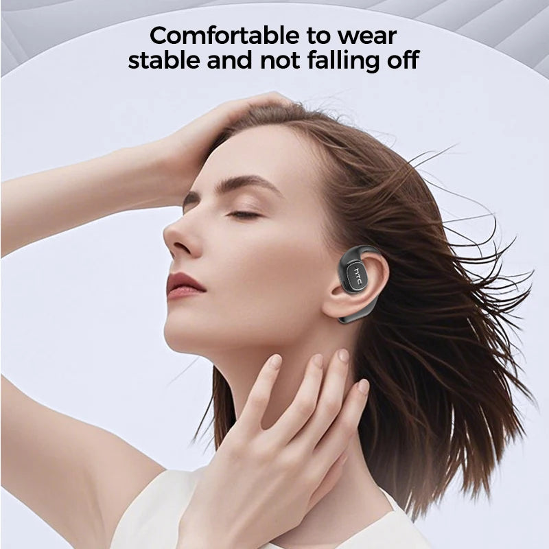 Écouteurs de traduction, Casque audio sans fil Bluetooth 6.0 OWS HTC NE11, Écran tactile couleur, Batterie ultra longue durée