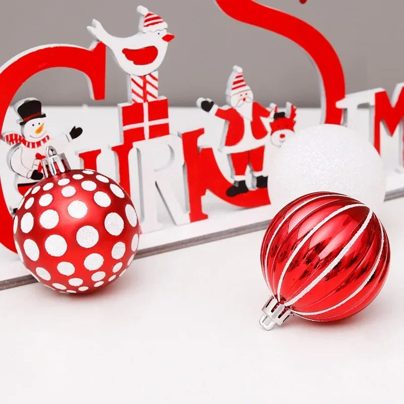 Boules de Noël, Décorations de Noël, boule de Noël colorée unique, ornements d'arbre de Noël, 6cm, 30 pièces