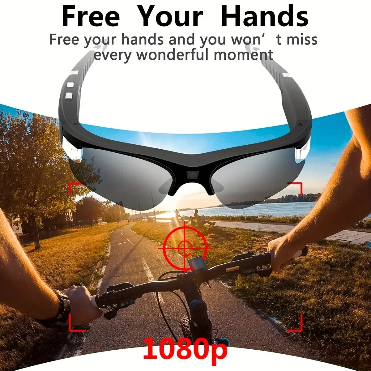 Lunettes de Soleil Intelligentes VG32 – Caméra FPV 1080P POV pour Cyclisme et Vlogging