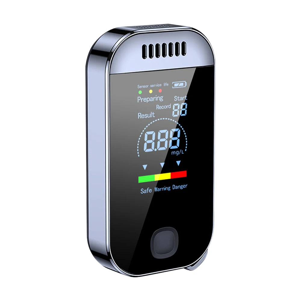Testeur d'alcoolémie numérique, éthylotest professionnel avec écran LCD, testeur d'alcoolémie électronique rechargeable par USB, porte-clés