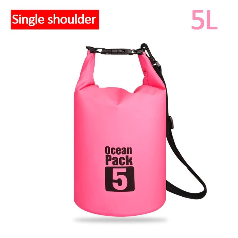 Sac étanche en PVC pour l'extérieur, 5L 10L 20L 30L, rangement pliable pour plongée, pour hommes et femmes, plage, natation, Rafting