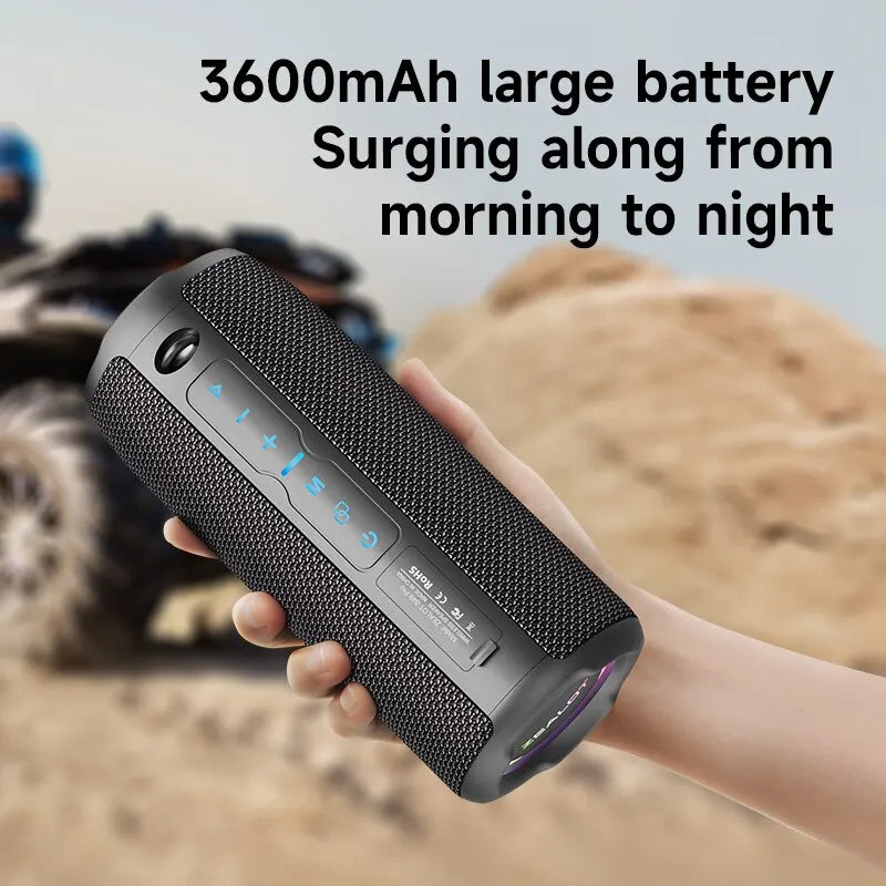 S49PRO Portable Bluetooth Speaker, Wireless Speaker, IPX6 Waterproof Speaker, Bass Boost, Pairing, 20W