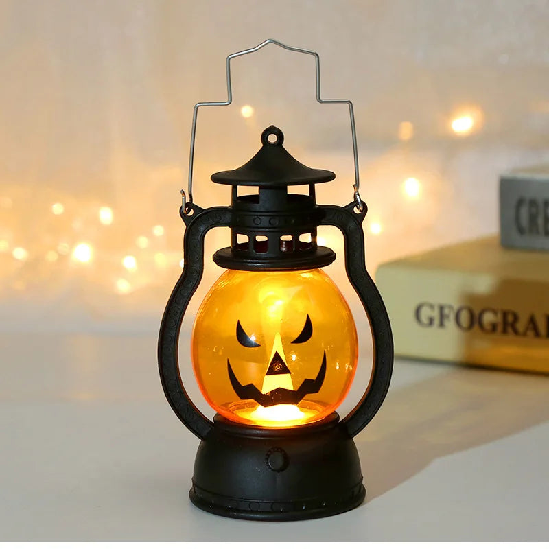 Lanterne Citrouille LED – Bougie Fantôme Halloween – Décoration Maison, Accessoire Horreur