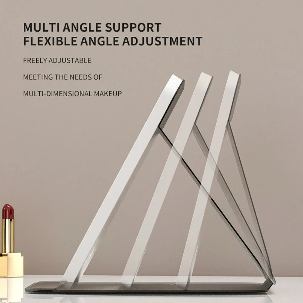 Miroir de Maquillage LED Pliable – 3 Couleurs, Tactile, Rechargeable, Voyage & Maison
