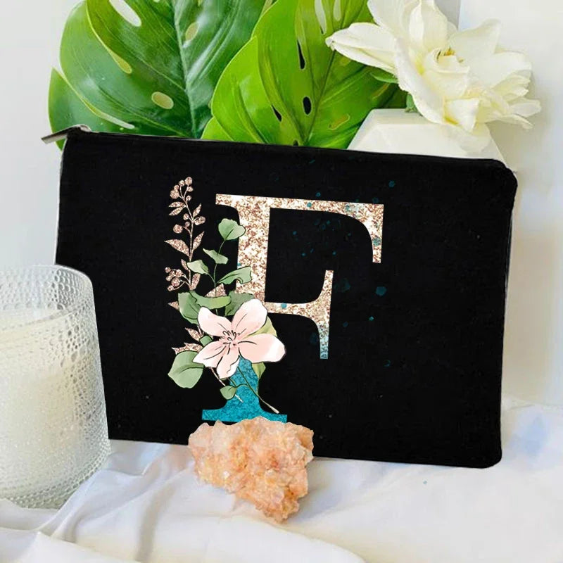 Trousse de maquillage à fermeture éclair avec dégradé de couleurs, trousse de toilette de voyage tendance, trousse de maquillage