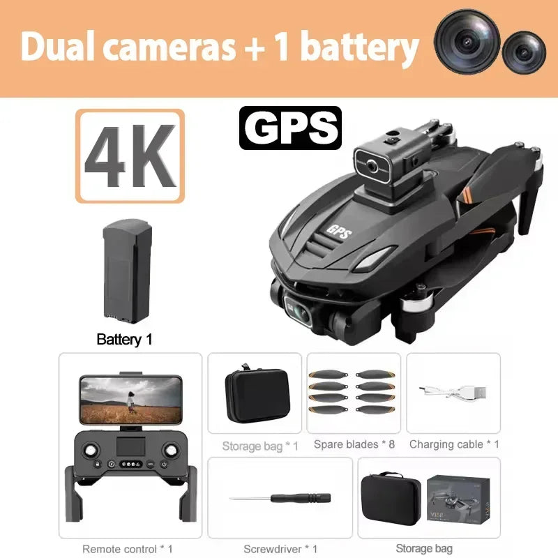 Drone Xiaomi V168 8K 5G GPS Professionnel, Photographie Aérienne HD, Caméra Double, Évitement Omnidirectionnel des Obstacles, Modèle Original