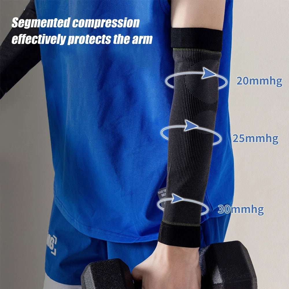 Sports elbow supports, compression sleeves for tennis, tendonitis, epicondylitis, arthritis and gymnastics