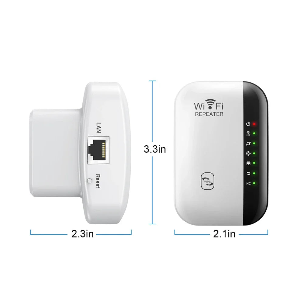 Répéteur WiFi sans fil 300Mbps, routeur 2.4G, extension de portée, amplificateur de signal Wi-Fi, adaptateur de carte réseau 11N pour PC