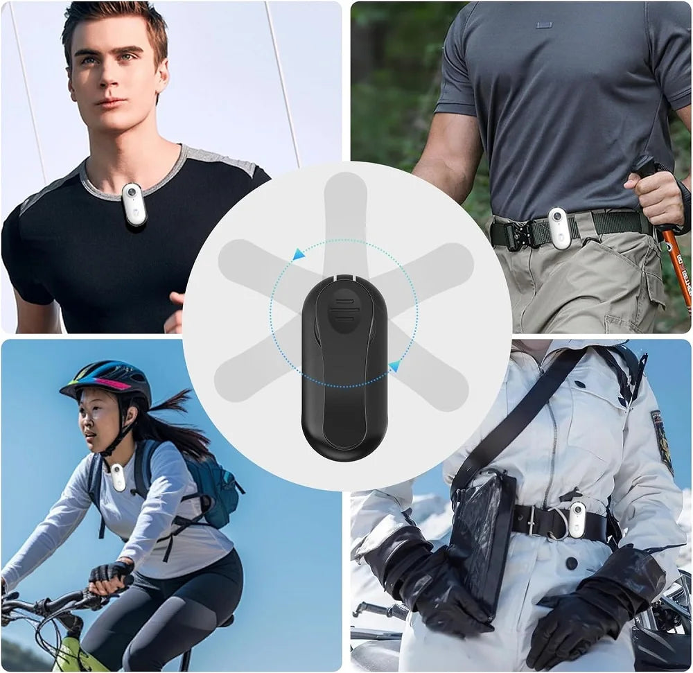 Mini Caméra POV 4K JETO JT-88 – Caméra Magnétique WiFi pour Collier Chat et Chien, Vlog et Activités Extérieures