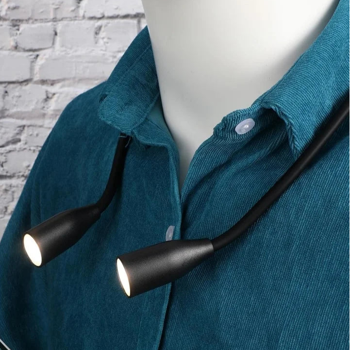 LED Neck Lamp aste for Reading, Flexible Arm, 3 Colors, 9 Brightness
