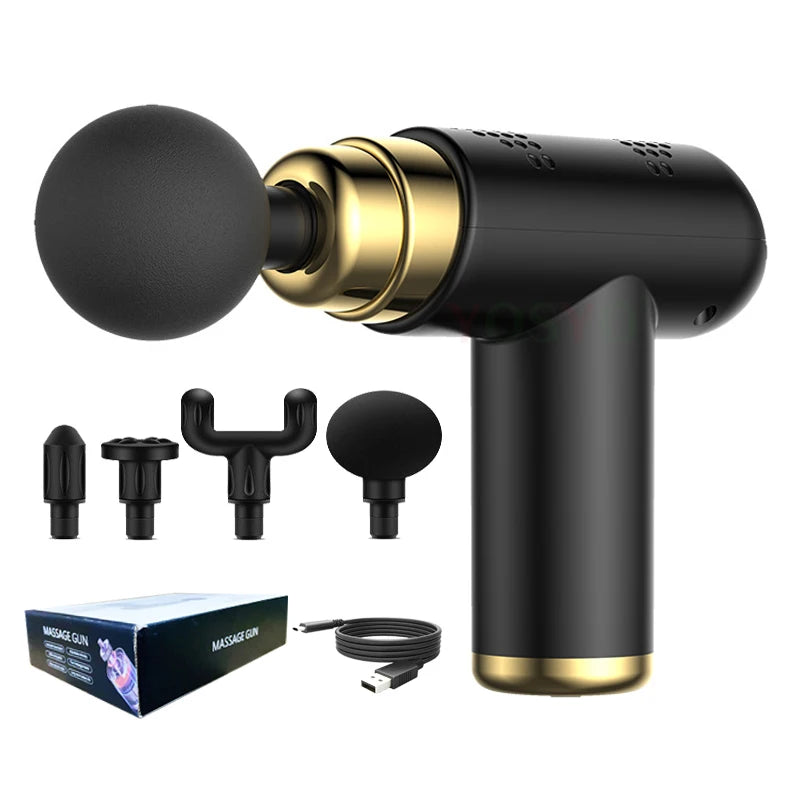 Pistolet de massage numérique LCD, masseur de tissus profonds, relaxation du cou et du corps, pistolet électrique professionnel