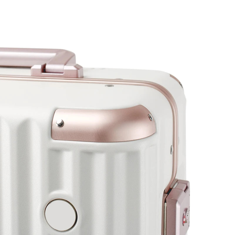 Valise rigide en PC avec cadre en aluminium – bagage à roulettes à serrure TSA, 20, 24 et 26 pouces
