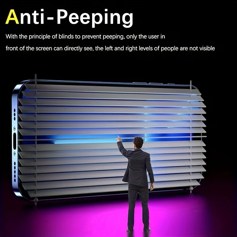 Verre trempé Anti-bleu à couverture complète pour iPhone 17/16/15/14/13/12/11 Pro Max – Protecteur d’écran Anti-taches, Anti-regard