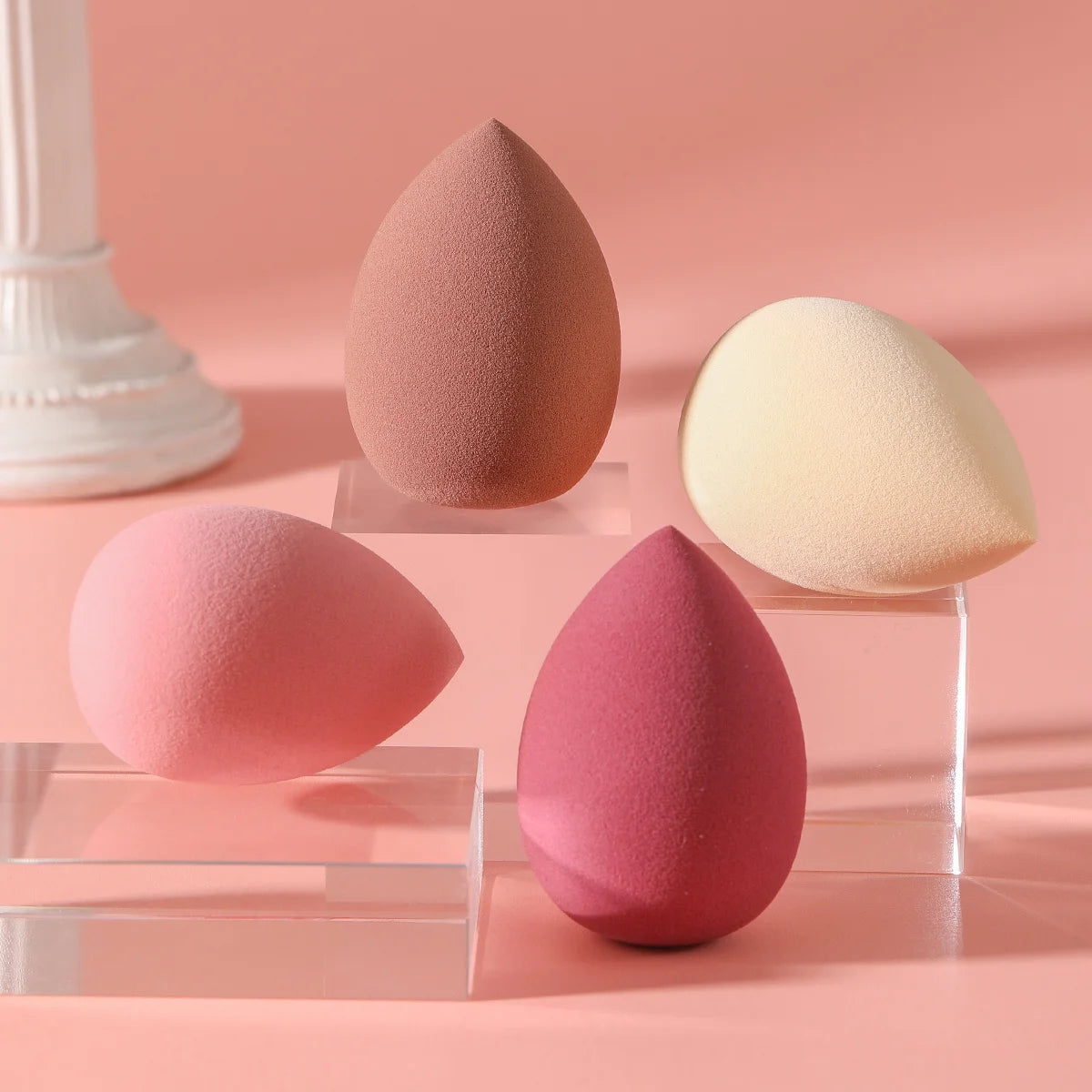 4 Stück Eiform Makeup Puff Beauty Tool Blender Foundation Applikator