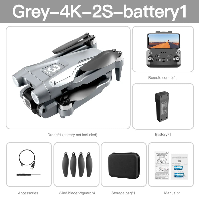 Drone professionnel Xiaomi Mijia Z908 Pro/MAX Mini avec WiFi, localisation du flux optique, évitement d'obstacles à 3 côtés, quadcopter