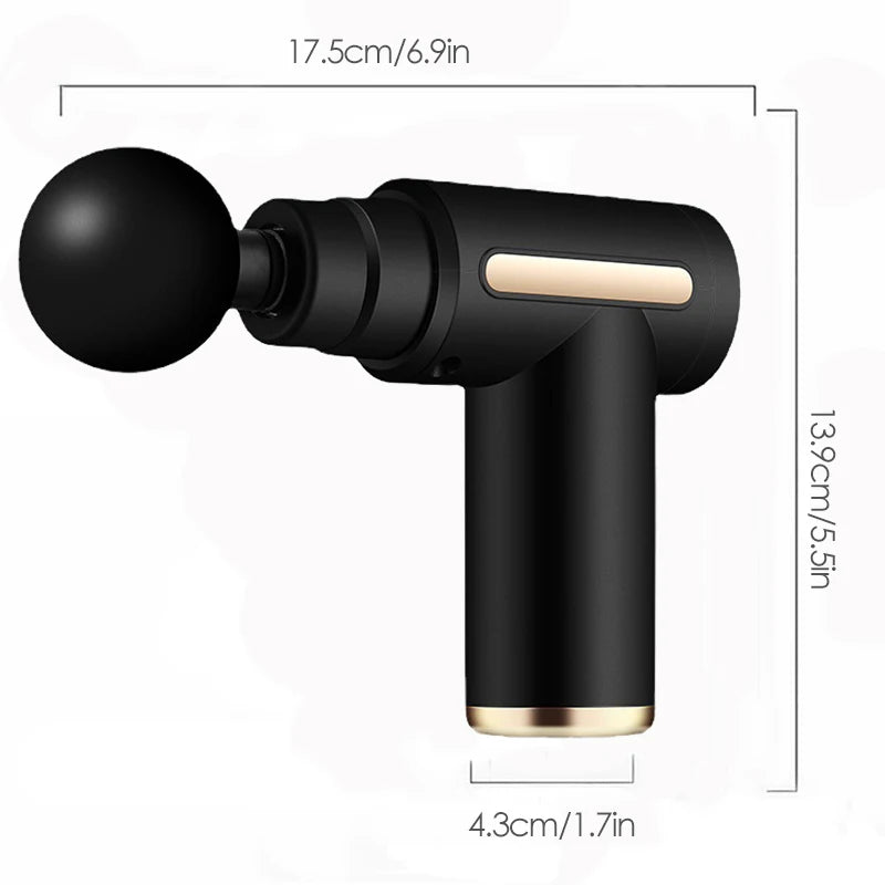 Pistolet de massage électrique, massage facial, corps, cou, dos, tissus profonds, relaxation musculaire, outil de fitness pour initié