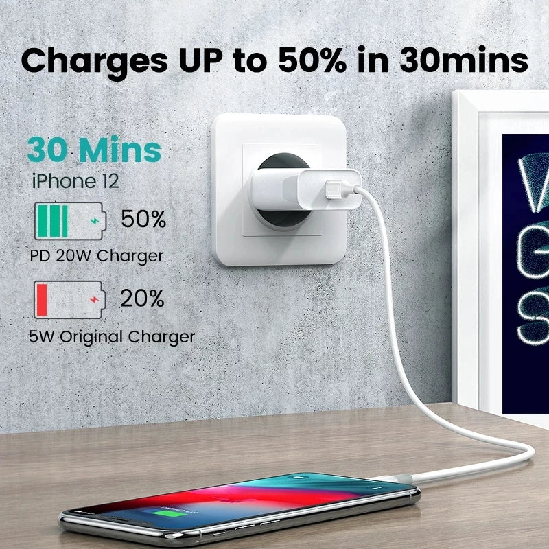 Câble de charge rapide de type C pour iPhone, PD 20W, chargeur rapide, USB C, données, iPhone 14 13 Pro Max 12 11 Poly XS MAX iPad AirPods, 1m, 1.5m, 2m