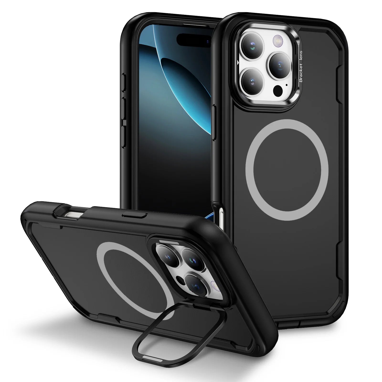 Coque de protection pour iPhone 16 Pro Max 16 Pro 15 Pro Max 14 13 12 Magsafe caméra magnétique protection corps complet antichoc housses de protection