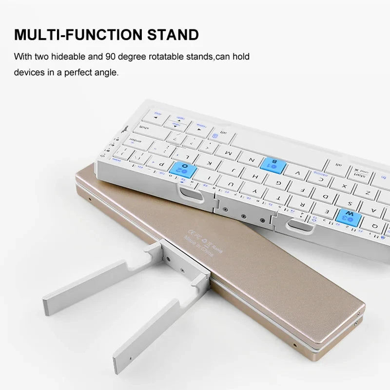 BOW Mini Wireless Foldable Bluetooth Keyboard, Keyboard Stand, Foldable, Aste, Phone, Tablet