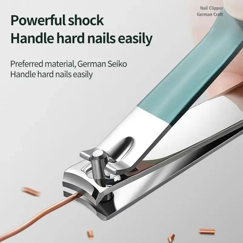 Coupe-ongles 4 pièces avec sac en cuir, outils de soins de pédicure ensemble de manucure de soins à domicile