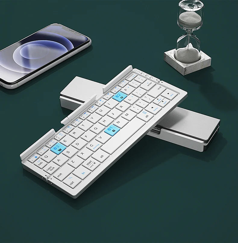 BOW Mini Wireless Foldable Bluetooth Keyboard, Keyboard Stand, Foldable, Aste, Phone, Tablet