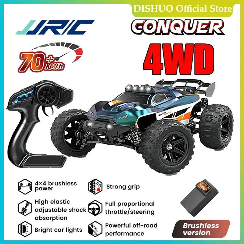 Voiture RC JJRC-Coche Teledirigido 1:14, Escoacrylate Motor Sin en 70 KM/H. Voiture de course télécommandée, haute vitesse, 50 km/h