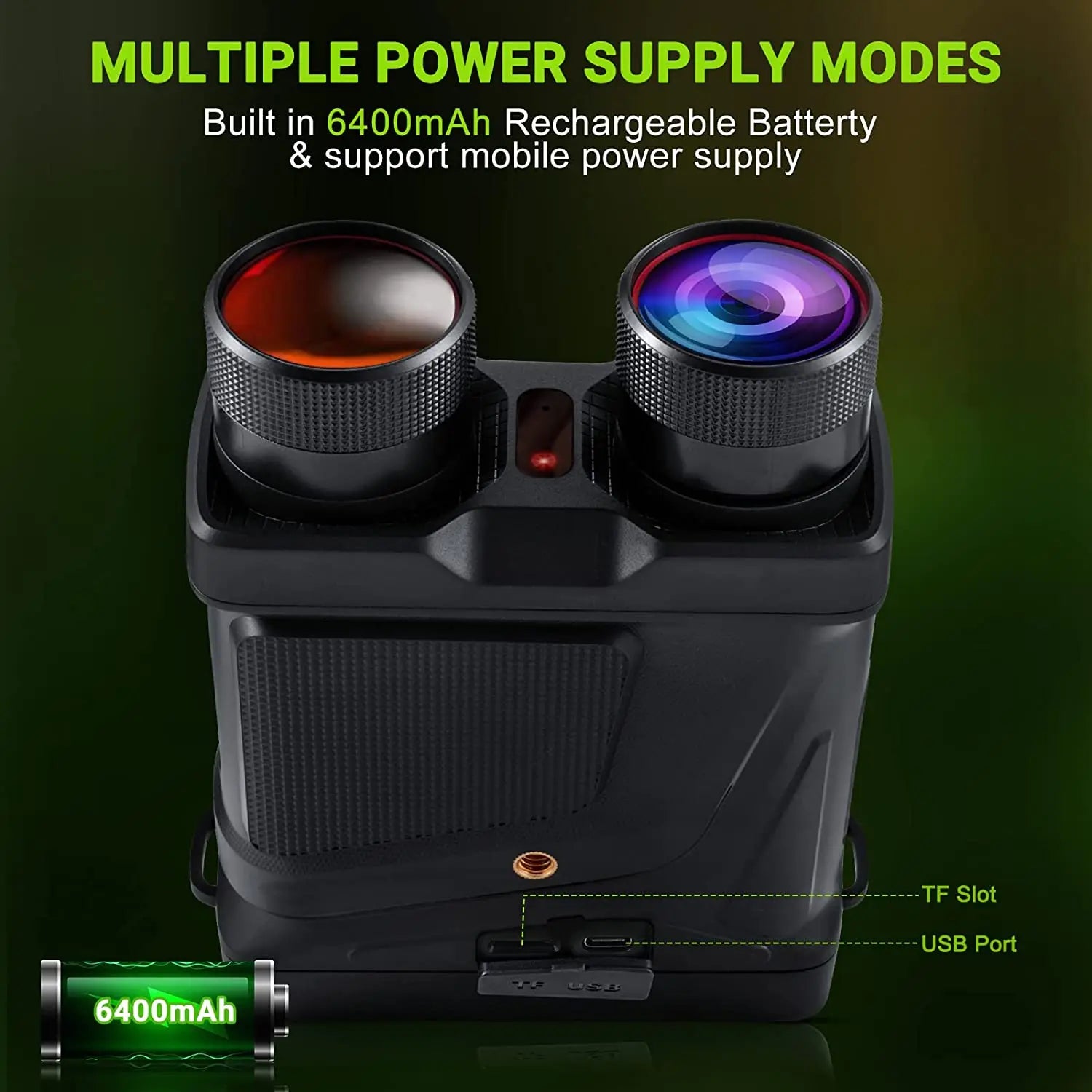 Jumelles de Vision Nocturne Numériques 1080p FHD – Zoom 5X, Infrarouge, Idéales pour Chasse, Camping et Surveillance Nautique