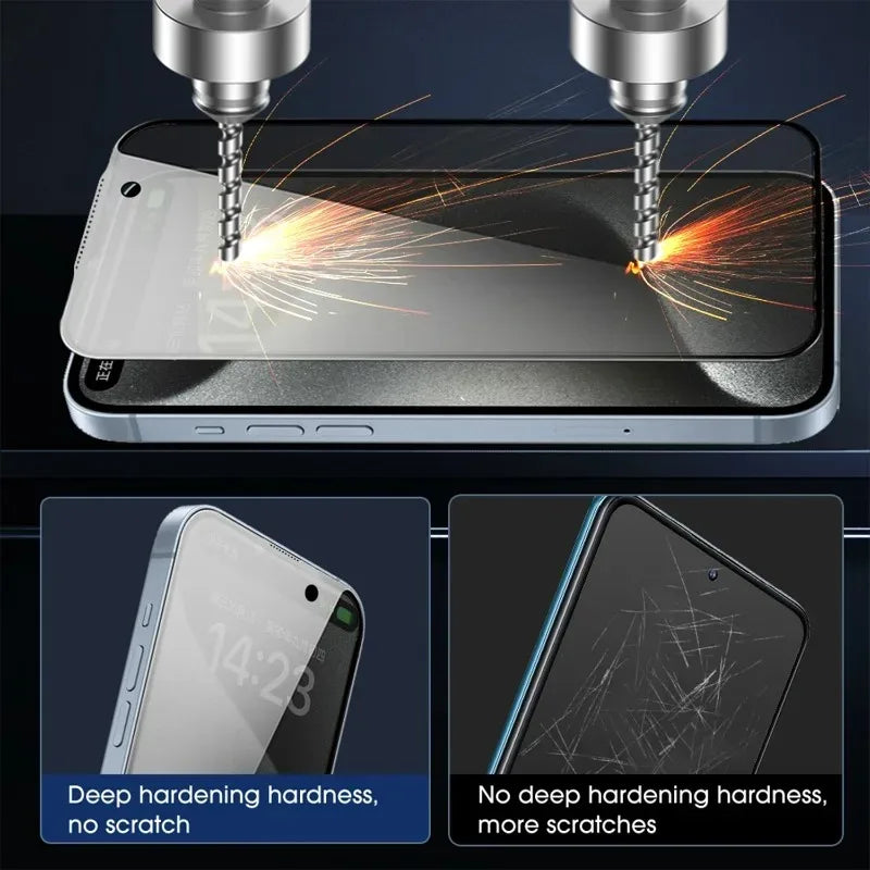 Protections d'écran Lot de 3 films anti-regards en verre trempé pour iPhone 16, protections d'écran faciles à installer pour iPhone 16 Pro Max Plus