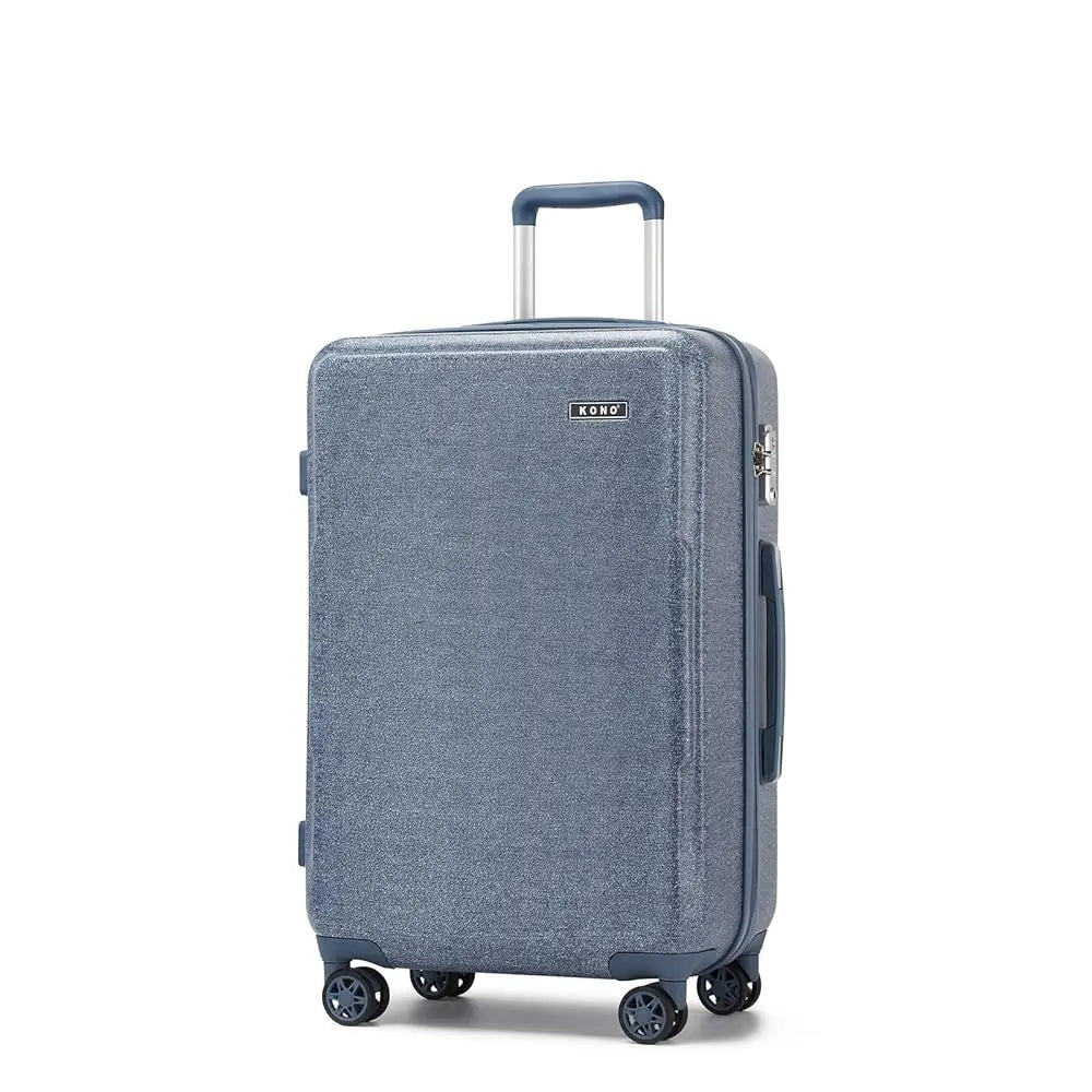Valise légère à coque rigide avec serrure KONO – TSA, 4 roulettes multidirectionnelles, S-M-L