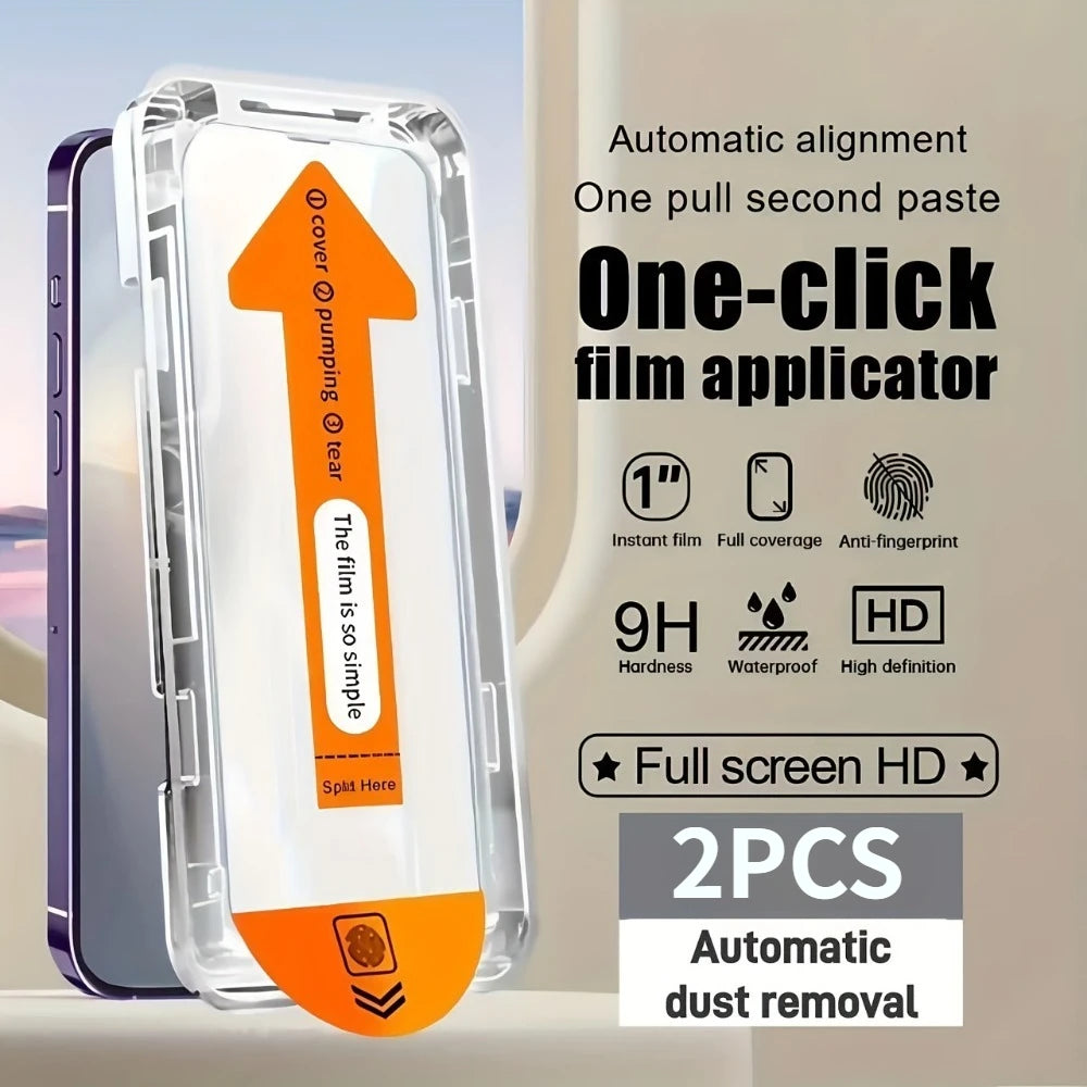 Lot de 2 protections d’écran en verre trempé HD transparent pour iPhone