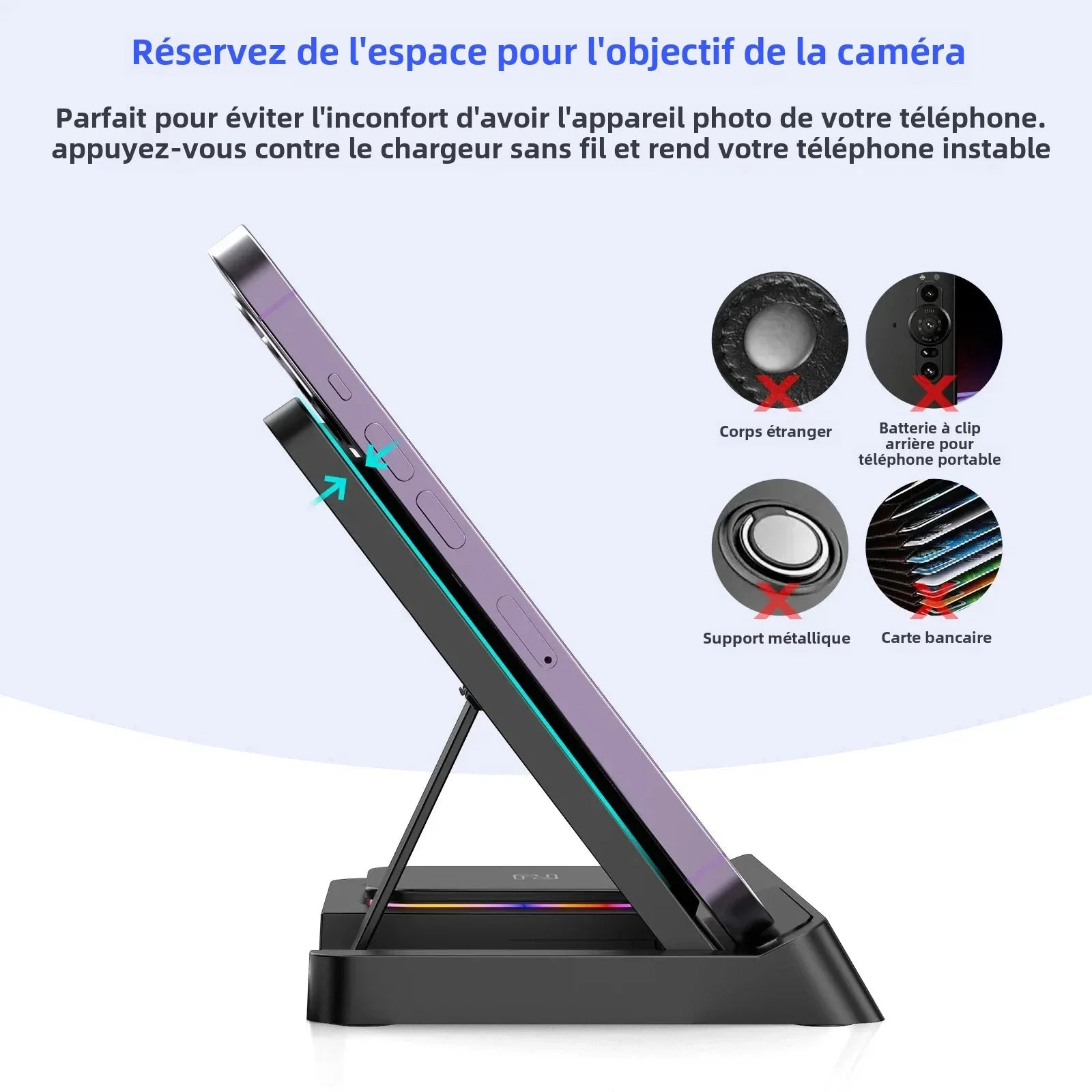 Support de chargeur sans fil pliable 4 en 1, pour IPhone 15 14 13 12 pour Apple Watch 9 8 Airpods Pro iWatch, Station de charge rapide