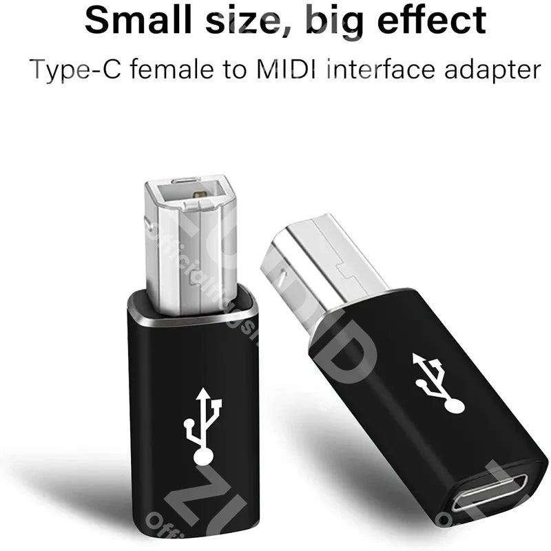 Adaptateur d'imprimante USB 2.0 USB Type C à Type B mâle pour imprimante disque dur Base Machine à fax Scanner USB 2.0 Type C adaptateur d'imprimante
