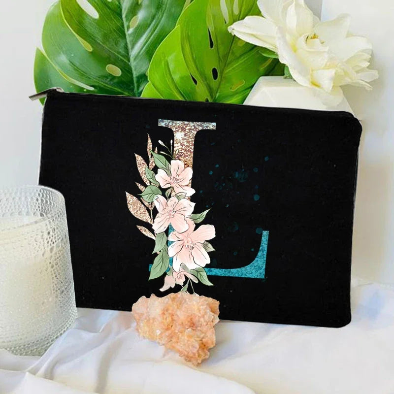 Trousse de maquillage à fermeture éclair avec dégradé de couleurs, trousse de toilette de voyage tendance, trousse de maquillage