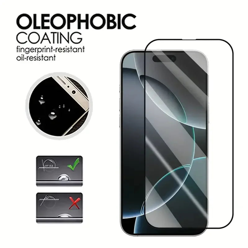 Film de protection d'écran en verre trempé HD, 5 pièces, pour iPhone 13 11 12 14 15 Pro Max, couverture complète, pour iPhone 16 17 PRO XR X XS MAX