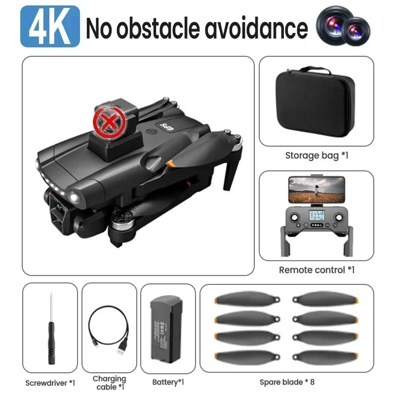 Drone Xiaomi V198 GPS MAX avec caméra professionnelle 8K, WiFi 5G, évitement d'obstacles au laser, moteurs sans balais, Drone pliable