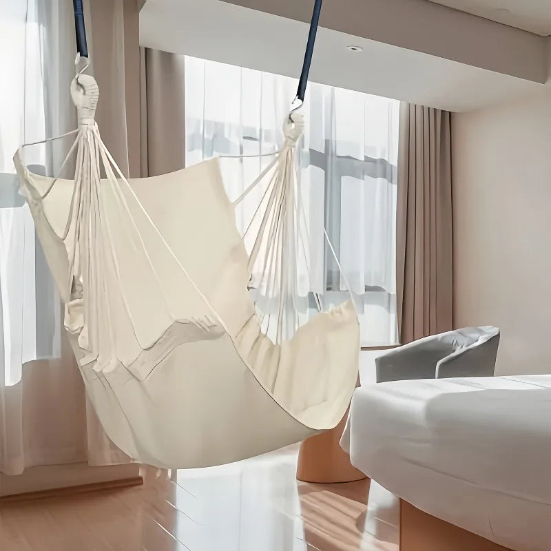 Chaise hamac anti-renversement, 1 pièce, en tissu, pour loisirs, balançoire d'extérieur, pour dortoir, avec sac de rangement